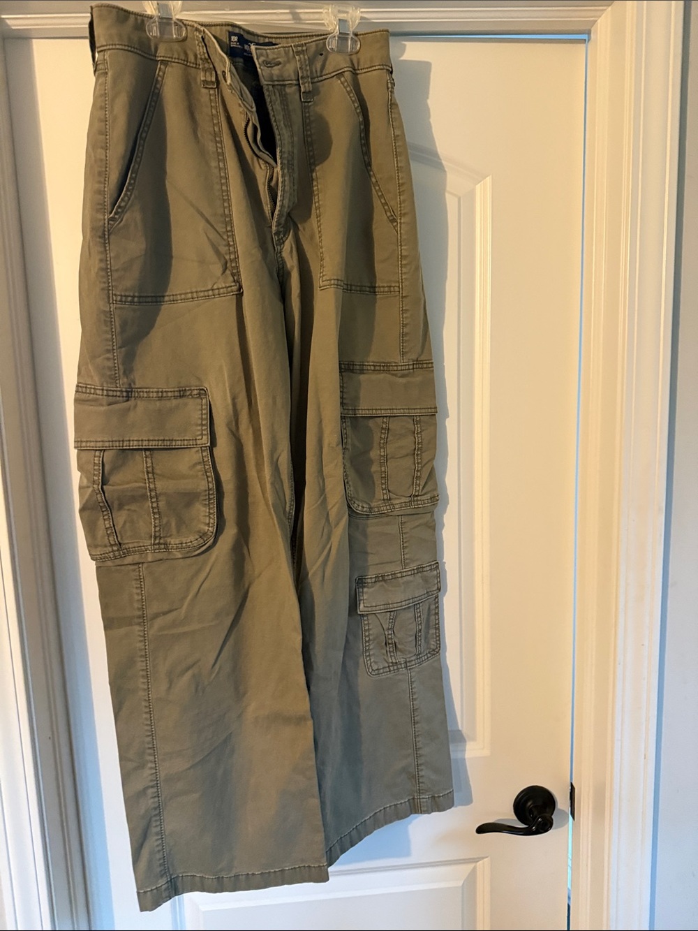 Hollister khaki Wide Leg Cargo Pants